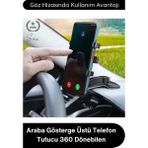 Svein #telefontutucu Araba Gösterge Üstü Telefon Tutucu 360 Derece Dönebilen Oynar Başlıklı Araç Içi Navigasyon Aparatı Dikiz Aynası Güneşlik Uyumlu Klipsli Evrensel Akıllı Cihaz Standı - Çok Renkli