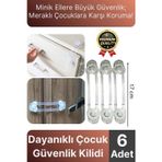 Svein Yeni Üretim Ayarlanır Dolap Çekmece Kapağı Koruma Aparatı Bebek Çocuk Güvenlik Kilidi 6 Adet 17 Cm