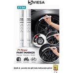 Sviesa Oto Lastik Yazı Kalemi 2'li Set Beyaz Araç Lastik Yazma Boyama Kalemi