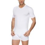 SVM 9022 Beyaz V Yaka Erkek T-Shirt