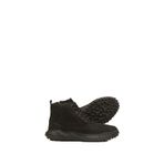 SVMSHOES Deri Bot Erkek Nubuk Deri Tırtıklı Taban Kaydırmaz Taban Ortopedik Taban Bağcıklı Fermuarlı Siyah Siyah-43