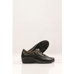SVMSHOES Siyah Şık Anne Ayakkabısı /%100 Deri/Tam Ortopedik Tabanlı/Günlük Kullanım/Hafif topuklu Siyah-39