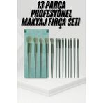 Svoria Store 13 Parça Taşınabilir Kılıflı Profesyonel Makyaj Fırça Seti Pudra Allık Fondöten Fırçası - Çok Renkli