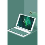 Svoria Store Apple Ipad Pro 12.9 (2024) Kılıf KC01 Smart Klavyeli Tablet Kılıfı - Koyu Yeşil - Çok Renkli