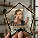 Svoria Store Kırılmaz Pleksi El Aynası 10X10CM - Çanta Boyu Geometrik Tasarım - Kadın & Erkek Bakım Aynas� - Çok Renkli - 10 x 10 cm