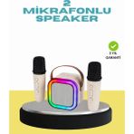 Svoria Store LED Işıklı Taşınabilir Karaoke Hoparlör – USB & Aux Girişli - Çok Renkli