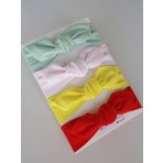 SWAN BUTİK KIZ ÇOCUK BEBEK BANDANA TOKA SETİ 4'LÜ (Pudra Pembe)