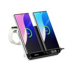 SwanScout Çift Kablosuz Şarj Cihazı, Samsung Galaxy S25/S24/S23/S22/S21, Z Flip, Z Fold için Şarj İstasyonu ve Galaxy Watch 7/Ultra/6/5/4/3 için, SwanScout 710S