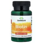 Swanson Biotin Hair Skin & Nails 5,000 Mcg 100 Vegan Capsules