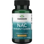 Swanson Premium Nac N-Acetyl Cysteine 600MG 100 Kapsül Antioxidant Destek İçin Yetişkinler