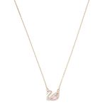 Swarovski 5469989 Dazzling Swan Pembe Pembe Altın Rengi Kaplama Kolye