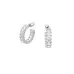 Swarovski 5612673 Millenia Hoop Octagon Cut Beyaz Rodyum Kaplama Küpe