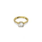 Swarovski 5642623 60 Constella Round Pave Princess Cut Beyaz Sarı Altın Rengi Kaplama Yüzük
