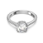 Swarovski 5645252 58 Constella Round Pave Princess Cut Beyaz Rodyum Kaplama Yüzük
