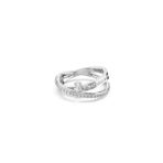 Swarovski 5691232 Hyperbola Ring 2 Row White-Rhs 60 Yüzük
