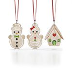 Swarovski 5701511 Holiday Cheers Ornament Set Gingerbread Ev Dekorasyonu