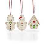 Swarovski 5701511 Holiday Cheers Ornament Set Gingerbread Ev Dekorasyonu