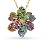 Swarovski 5709952 Idyllia Pendant and Brooch Mixed Cuts Pave Flower Multicolored Mixed Metal Finish Kolye