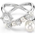 Swarovski 5714378 Matrix Ring Pearl Open White-Rhs 58 Yüzük