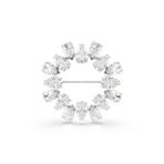 Swarovski 5714646 Matrix Brooch Pear White-Rhs Broş