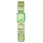 Swarovski 5729842 Watch, Octagon Cut Bracelet, Green, Champagne Gold-Tone Finish