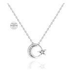 Swarovski Ayyıldız 925 Ayar Gümüş Kolye