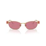 Swarovski Kadın Sk7010 Oval Güneş Gözlüğü, Altın/Pembe, 59 mm
