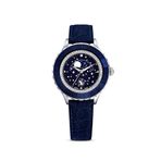 Swarovski Octea Moon Ls Blue Blue Sts Lacivert Deri Kadın Kol Saati