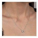 Swarovski Taşlı Ay-Yıldız 925 Ayar Gümüş Kolye