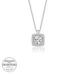 Swarovski Taşlı Harem Altın Gümüş Baget Tektaş Bayan Kolye