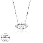 Swarovski Taşlı Harem Altın Gümüş Göz Tektaş Bayan Kolye