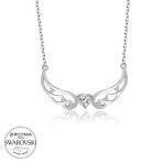 Swarovski Taşlı Harem Altın Gümüş Kanat Bayan Kolye
