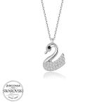 Swarovski Taşlı Harem Altın Gümüş Kuğu Bayan Kolye