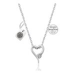 Swarovski Taşlı Kalpli 925 Ayar Gümüş Kolye
