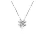 Swarovski Taşlı Yonca 925 Ayar Gümüş Kolye