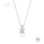 Swarovski Zirconia Taşlı Tektaş 925 Ayar Gümüş Kolye