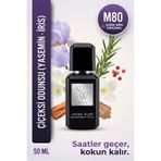 Swars Parfüm M80 Dark Erkek Parfüm Odunsu Çiçeksi Edp 50 ML Uzun Süre Kalıcı Yasemin Vetiver