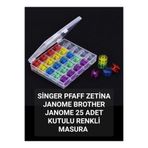 Swart Singer Pfaff Zetina Janome Brother Tüm markalar 1 Kutu renkli masura 25 adet