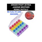 Swart Singer Pfaff zetina tüm ev tipi dikiş makinaları için 25 adet renkli kutulu masura
