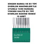 Swart SİNGER VE TÜM EV TİPİ OVERLOK MAKİNELERİ İÇİN 14/90 - 10 ADET OVERLOK MAKİNE İĞNESİ