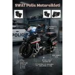 SWAT Polis Motorsikleti Sürtünmeli Hareketli Gidonlu Oyuncak Motor