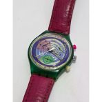 Swatch Chrono Pinksprings 37Mm Deri Kordon 1992 Vintage Kol Saati 2.El