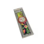 Swatch Pop Micro Garden 46,5Mm Lastik Kordon 1992 Vintage Kol Saati (S-049)