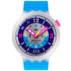 Swatch Sb01k400 Neon Erkek Kol Saati Lacivert