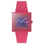 Swatch SO34R700 Squarely Berry Unisex Kol Saati