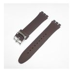 Swatch Uyumlu Slikon Kahve 19 mm Saat Kordonu