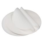 SWAWIS 150 adet yuvarlak fırın kağıdı, yuvarlak, yapışmaz pişirme kağıdı, çap 26 cm, yuvarlak barbekü kağıdı, tava, mangal, pizza, pasta, hava fritözü için (beyaz)