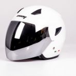 Sway 700 Beyaz Ayna Camlı Yarım Açık Kask Bisiklet, Scooter, Motosiklet Kaskı