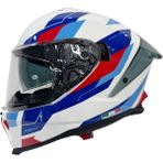 Sway Sw 865 Tıtan Whıte Blue Red Güneşvizörlü Kask - Beyaz - Mavi - Kırmızı