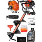 Swazer Ea520 Benzinli Toprak Burgu Makinesi + 25cm Delme Ucu - Siyah - Turuncu